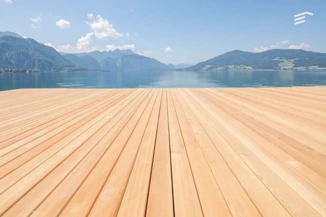 Steg Bootshaus Attersee