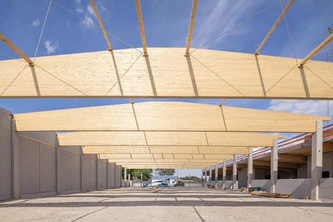 Reitanlage SF Stables Dachkonstruktion